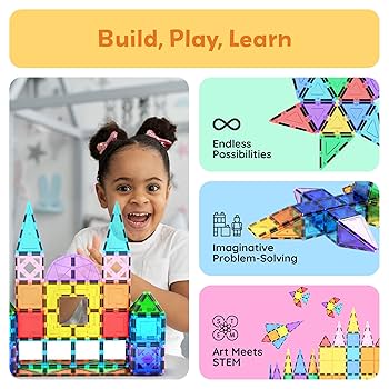 ピカソ　タイル　置物 Amazon.com: PicassoTiles Magnetic Tiles 152pcs Mirror Theme